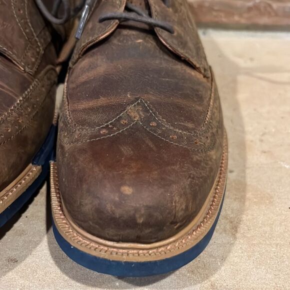 Cole Haan Grand.OS Brown Rugged Leather Wingtip Oxford Shoe main image 4